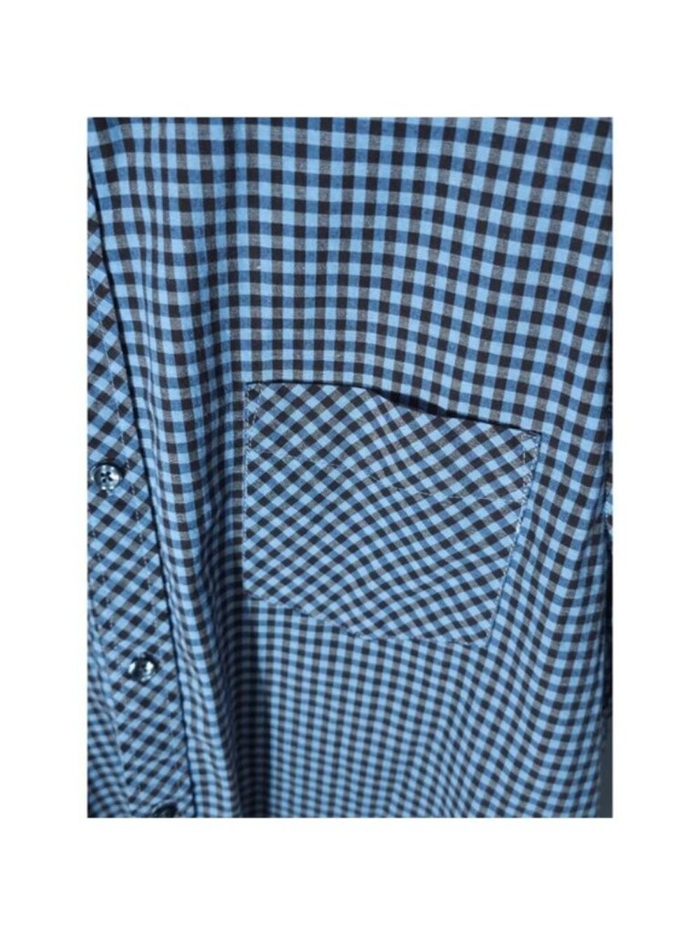 Ben Sherman Men's Blue & Brown Gingham Stretch Long Sleeve Size Large - Picture 4 of 8